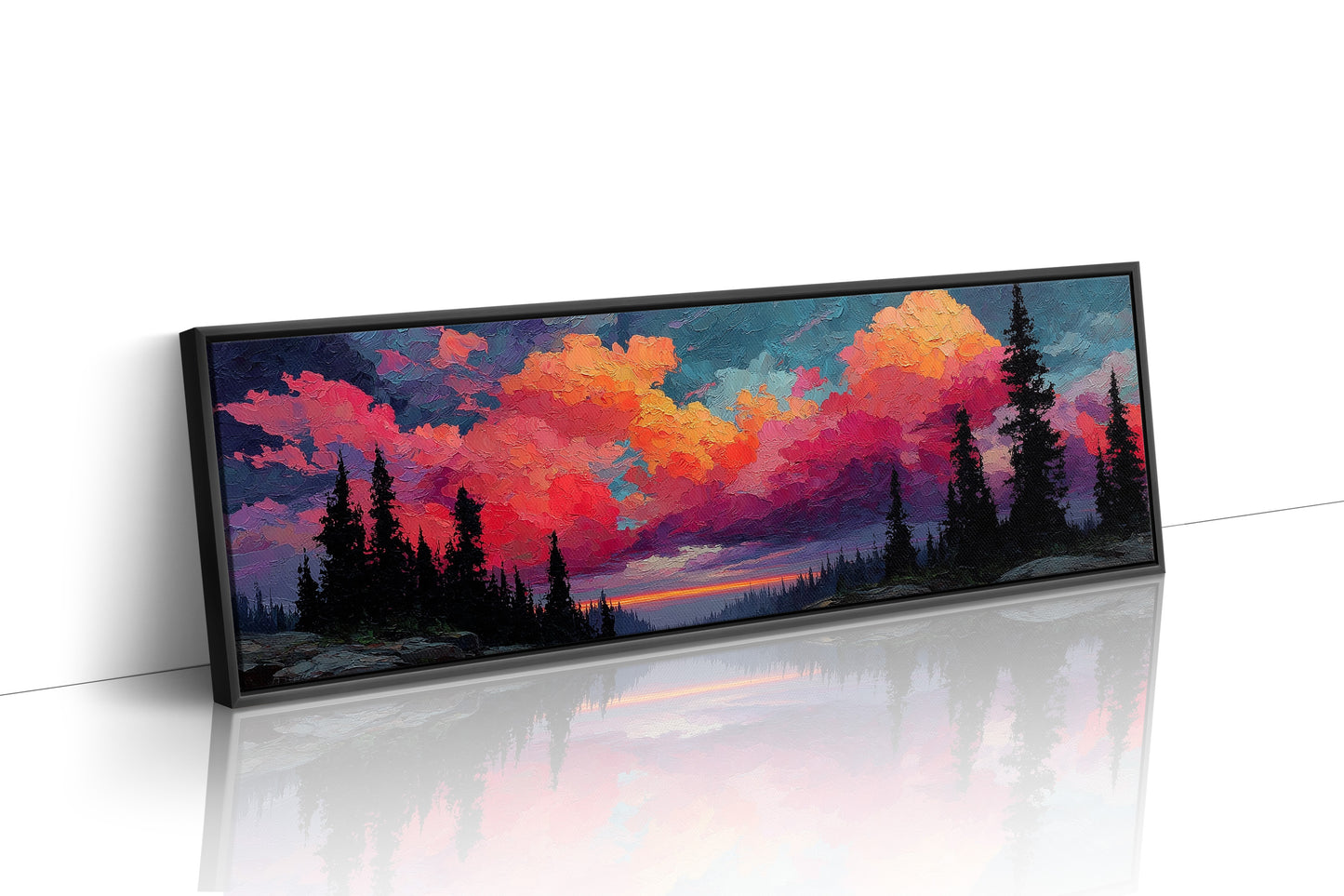 Crimson Skies Over Silent Pines