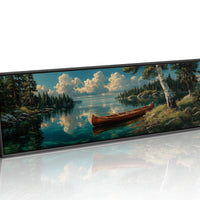 Canoe Resting On Still Waters