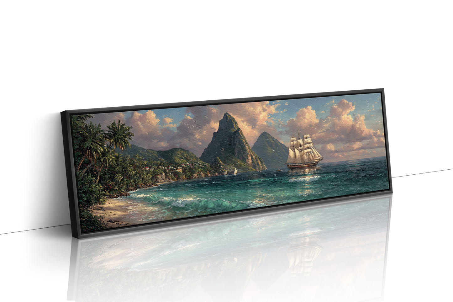 Sails Beneath Emerald Peaks