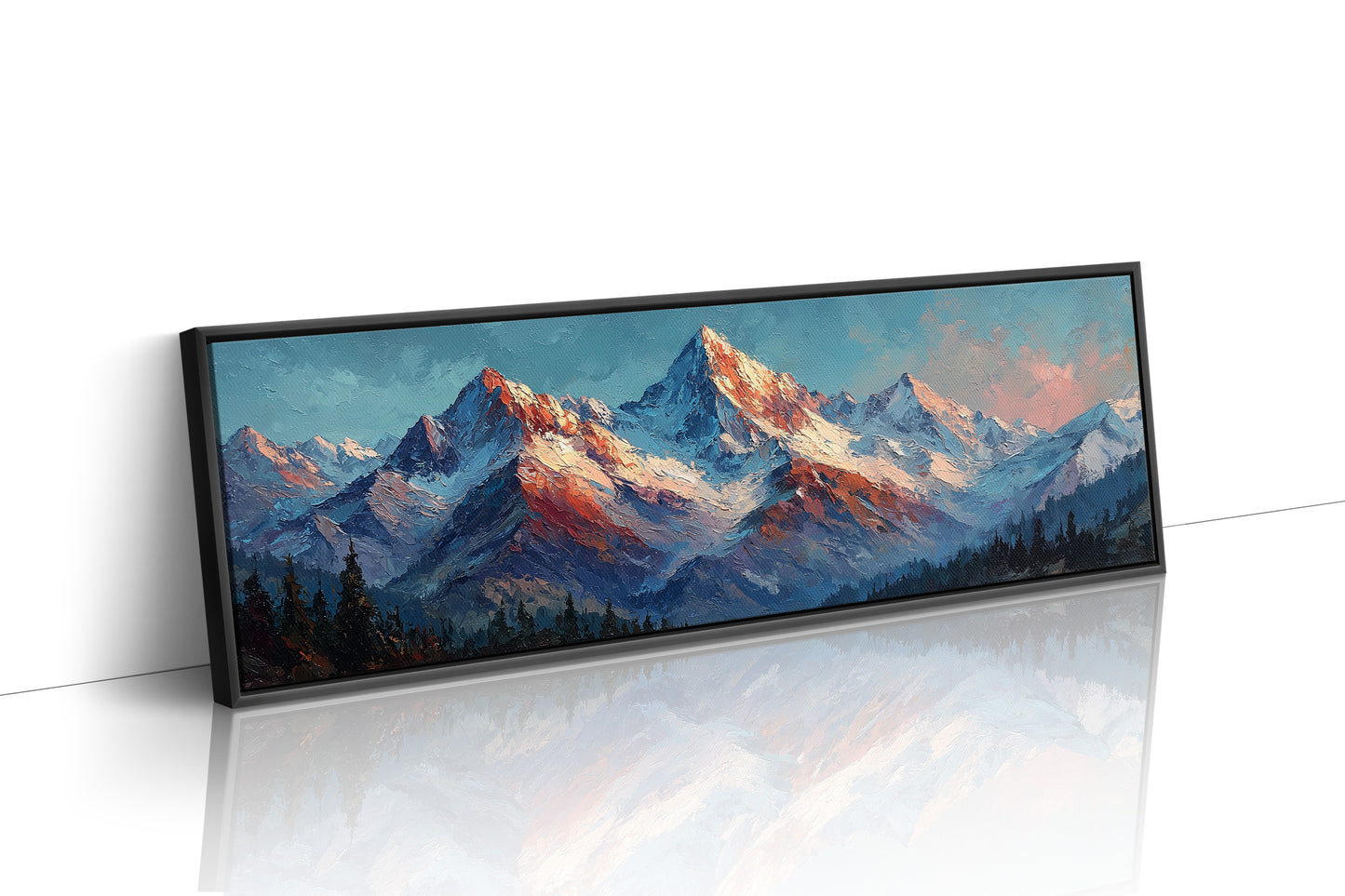 Crimson Light on Alpine Peaks
