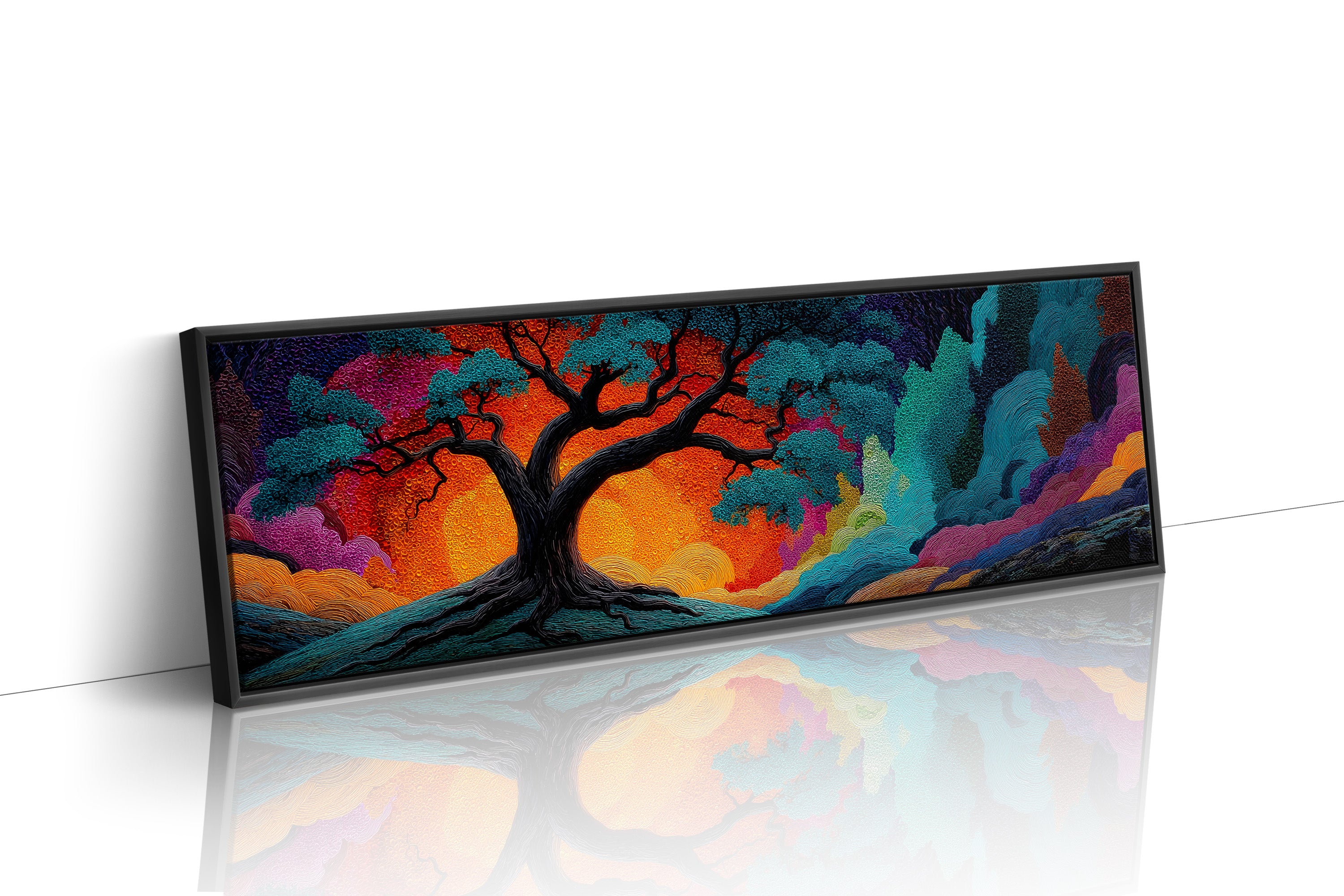 Ember Sky Beneath the Ancient Oak