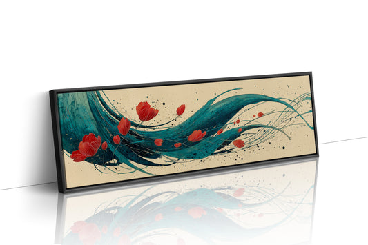Petals Adrift on Teal Currents