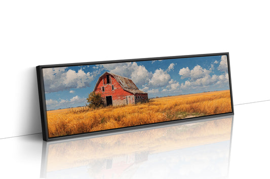 Golden Fields Red Barn