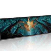 Golden Light Through the Enchanted Forest