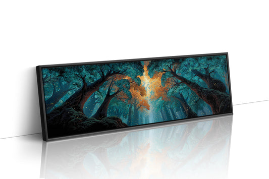 Golden Light Through the Enchanted Forest