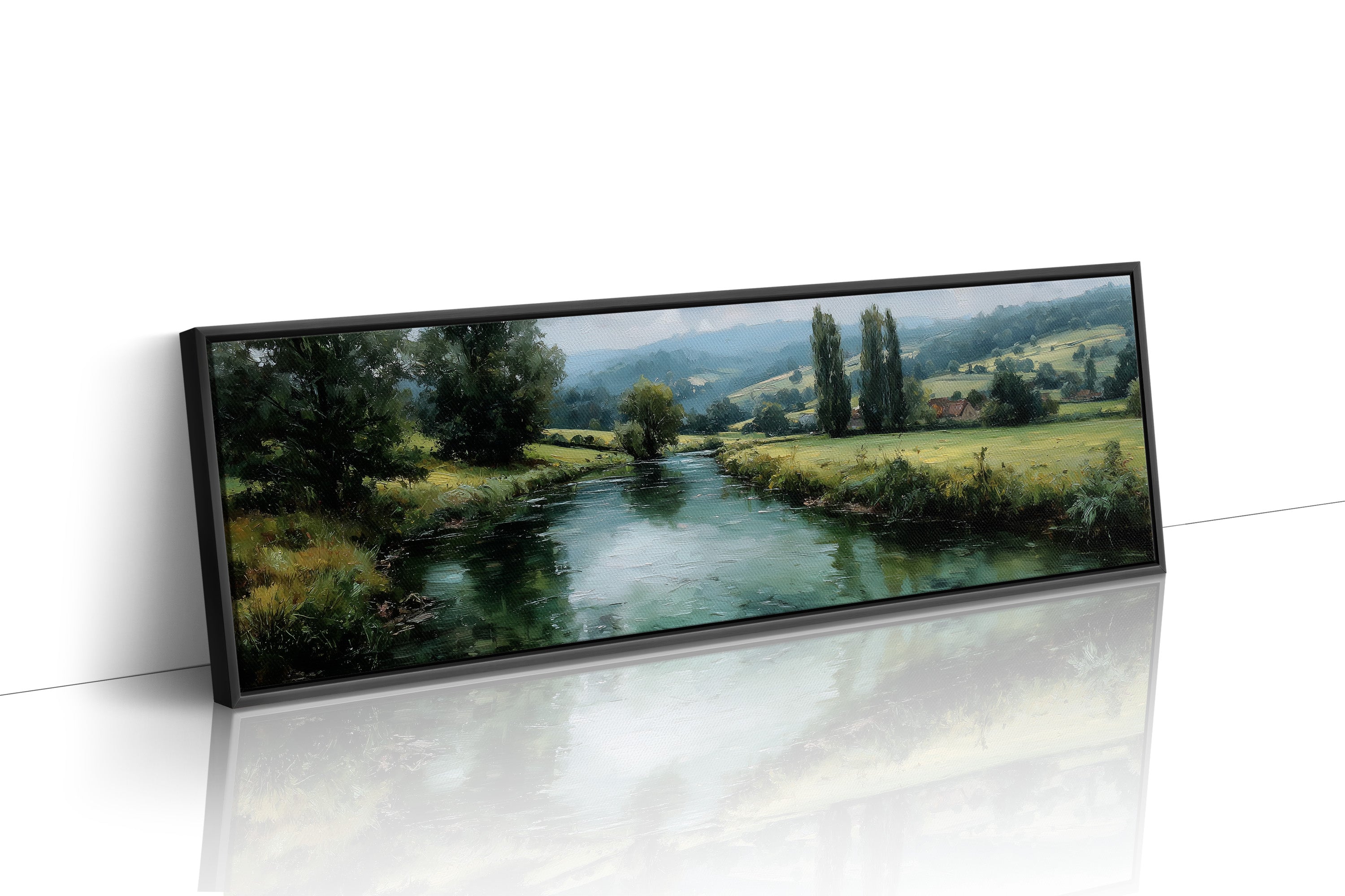 Quiet River Through Green Fields