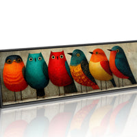 A Colorful Gathering on the Wire