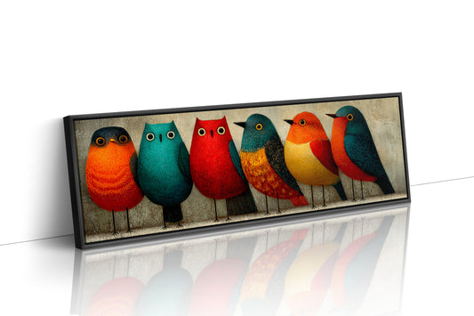 A Colorful Gathering on the Wire