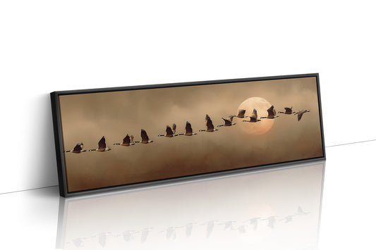 Flight Across the Harvest Moon
