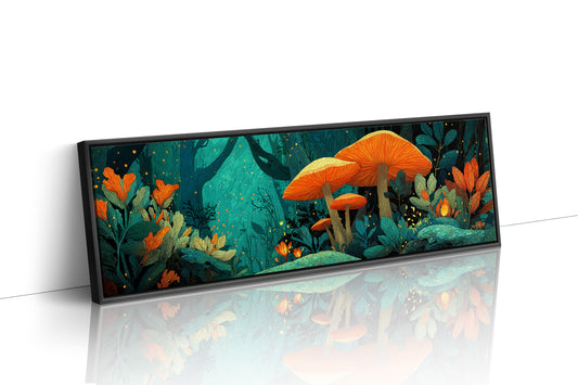 Lantern Mushrooms In The Midnight Grove