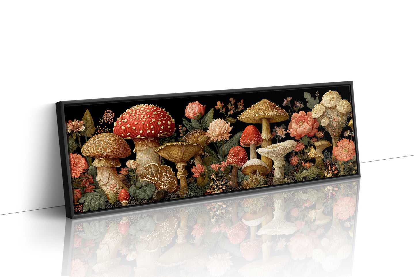 Midnight Garden Of Wild Mushrooms