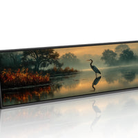 Heron Standing In Golden Marsh