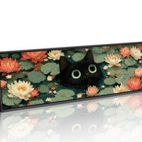 Midnight Cat Among Lotus Blossoms