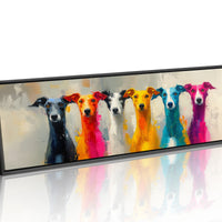 Colorful Greyhounds In Modern Pop Style