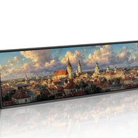 Golden Light Over Historic City Skyline