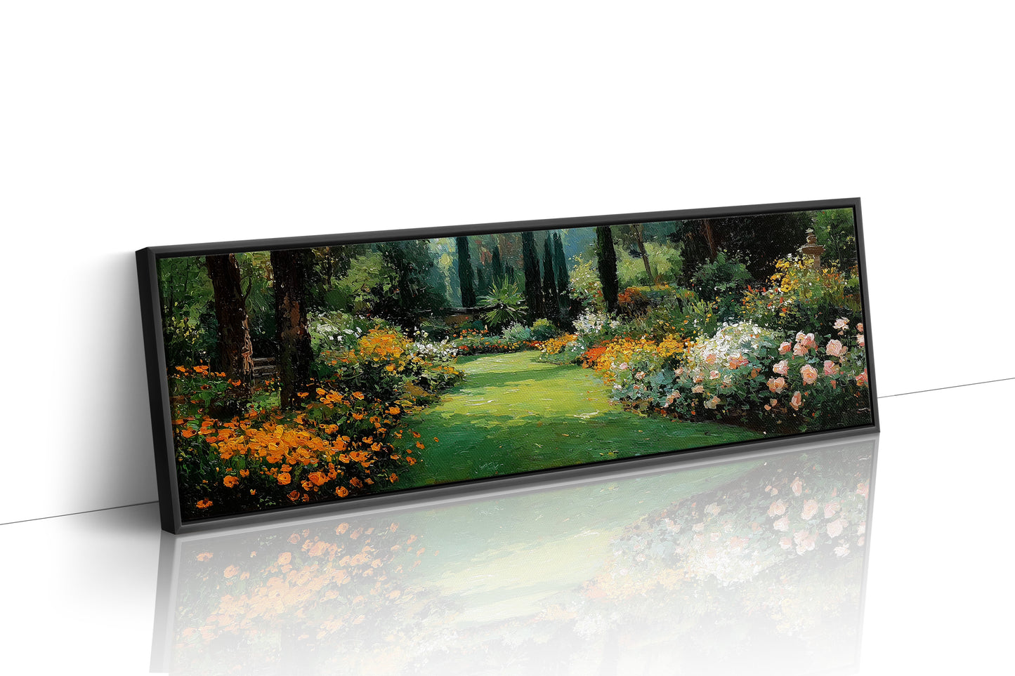 Sunlit Garden Path in Bloom