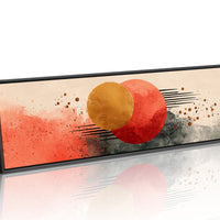 Modern Abstract Red and Gold Circles