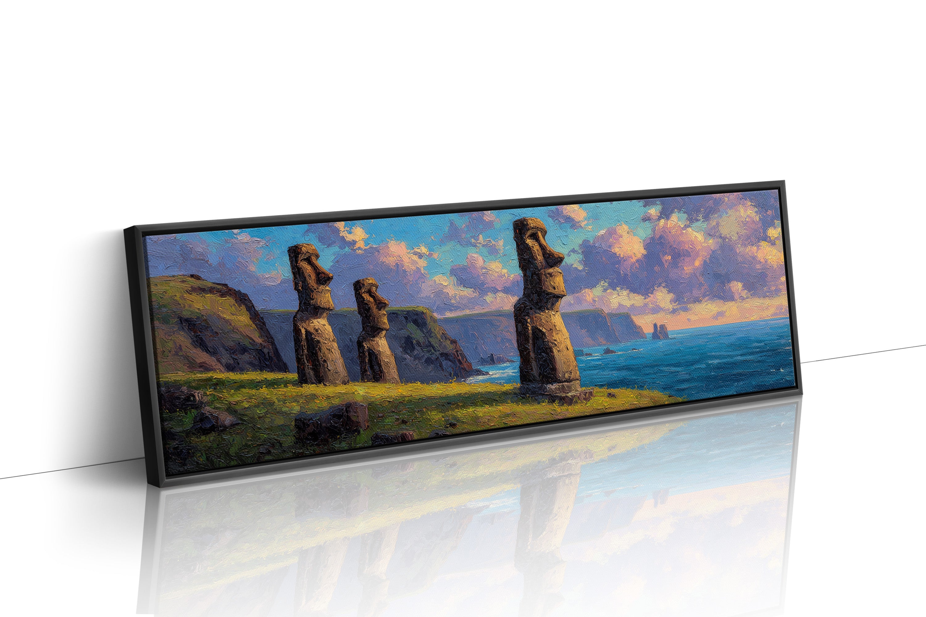 Easter Island Moai Coastal Sunset