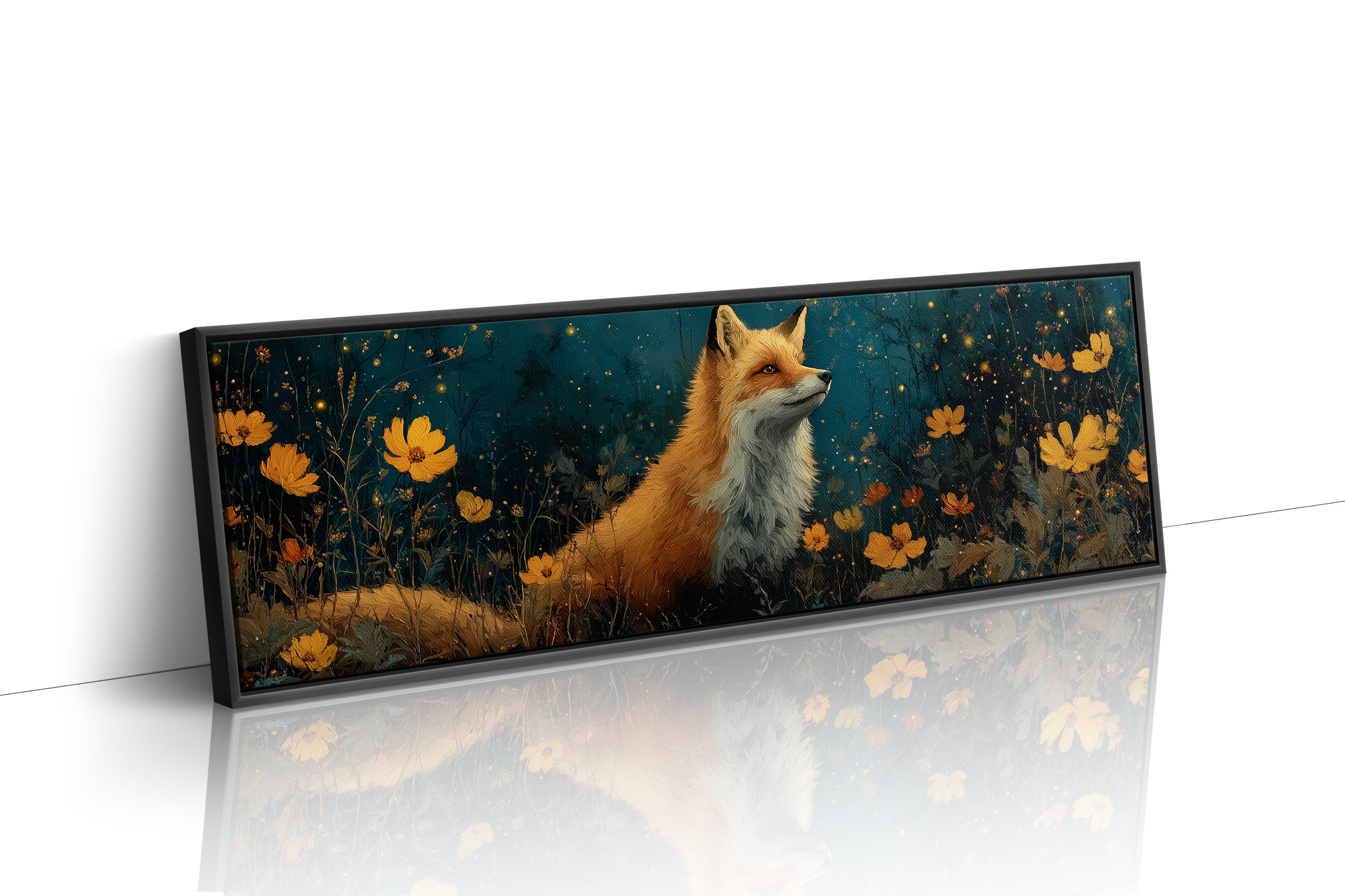 Enchanted Forest Fox and Wildflowers