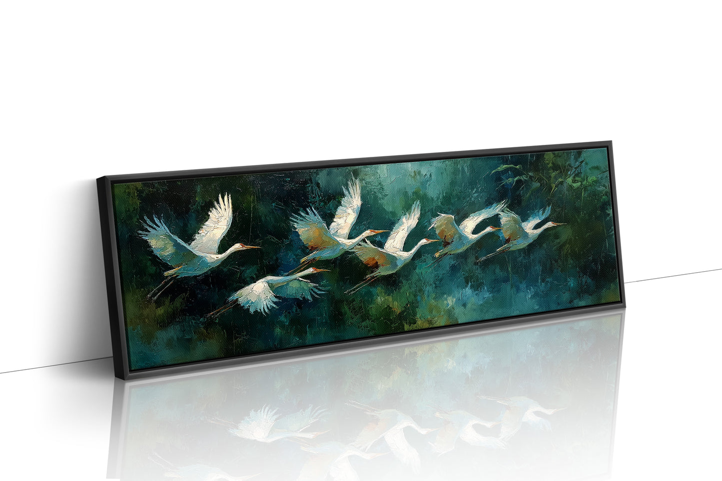 White Herons in Silent Flight