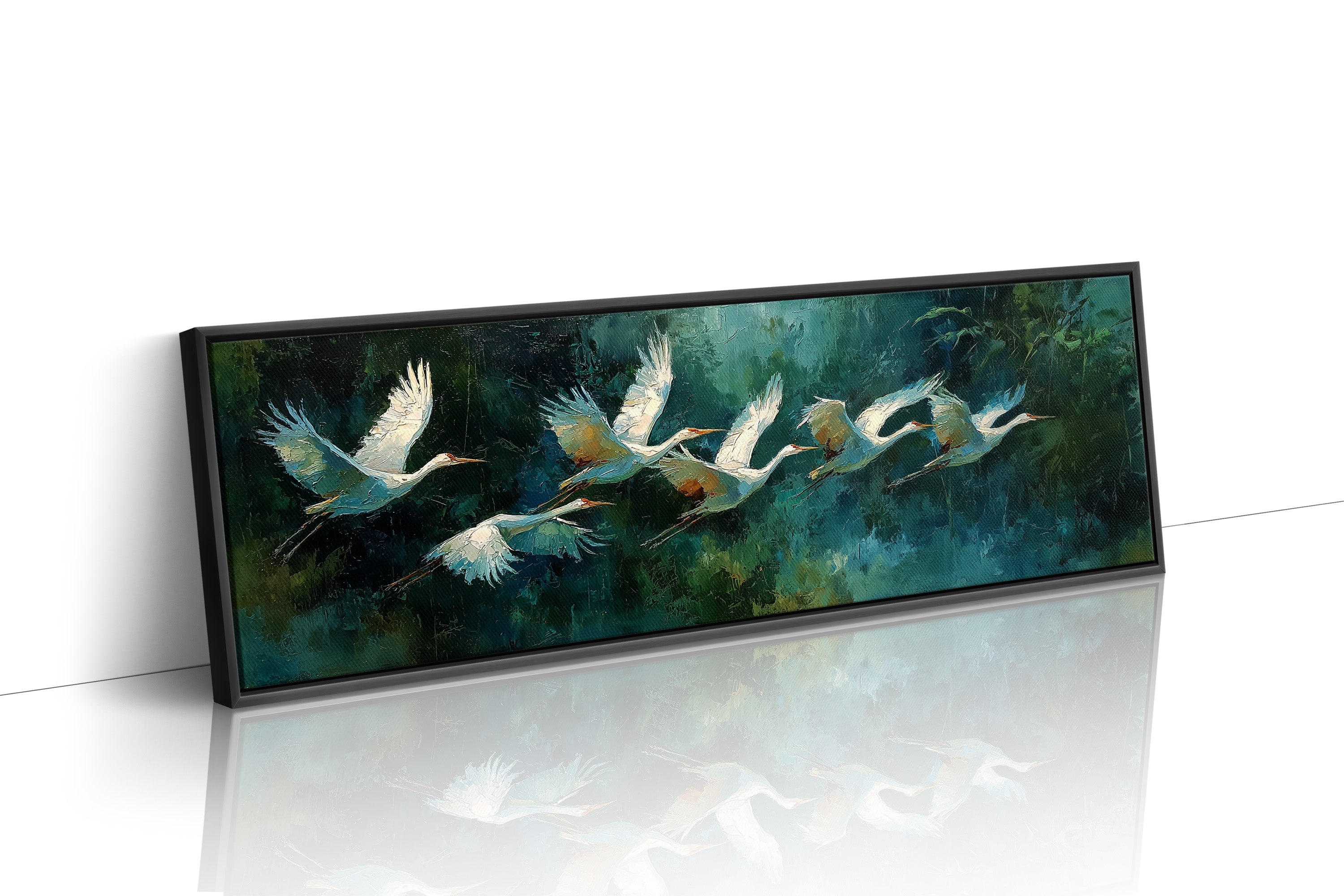 White Herons in Silent Flight