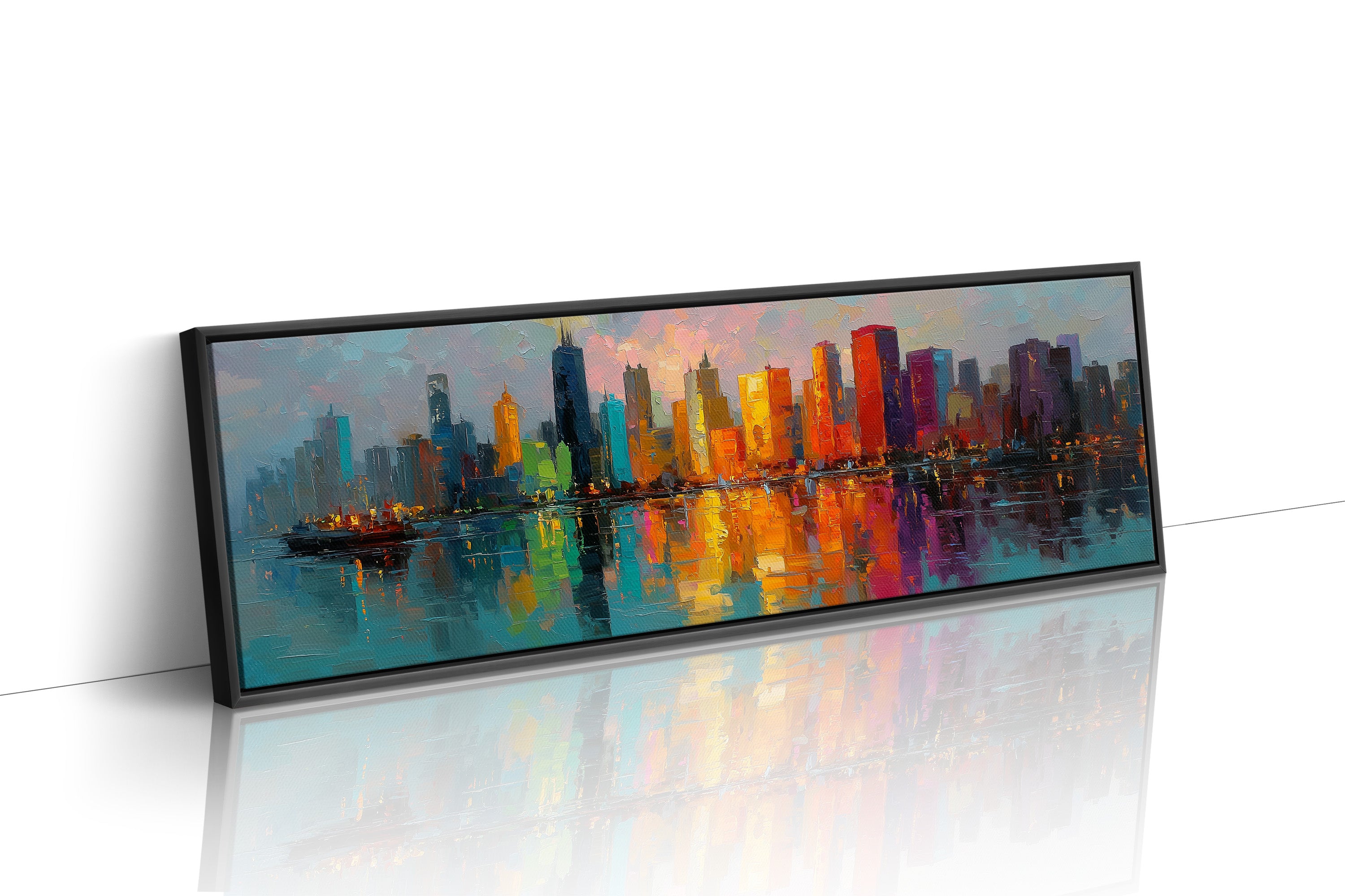 Neon City Reflections
