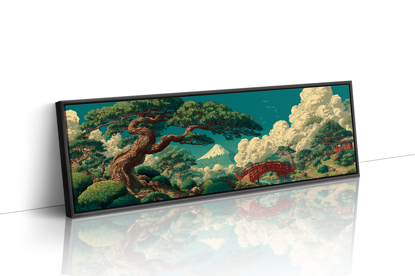 Mount Fuji Garden Bridge Landscape