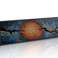 Blue and Copper Tree Ring Abstract