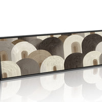 Neutral Geometric Arch Pattern Art