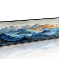 Misty Blue Mountain Range Landscape