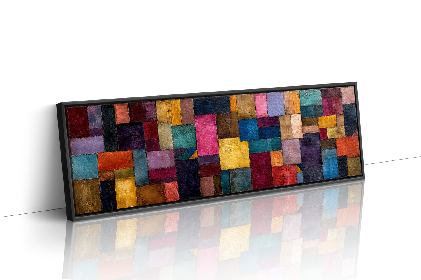 Color Block Abstract Geometric Wall Art