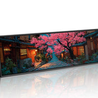 Lantern Street Beneath Cherry Blossoms