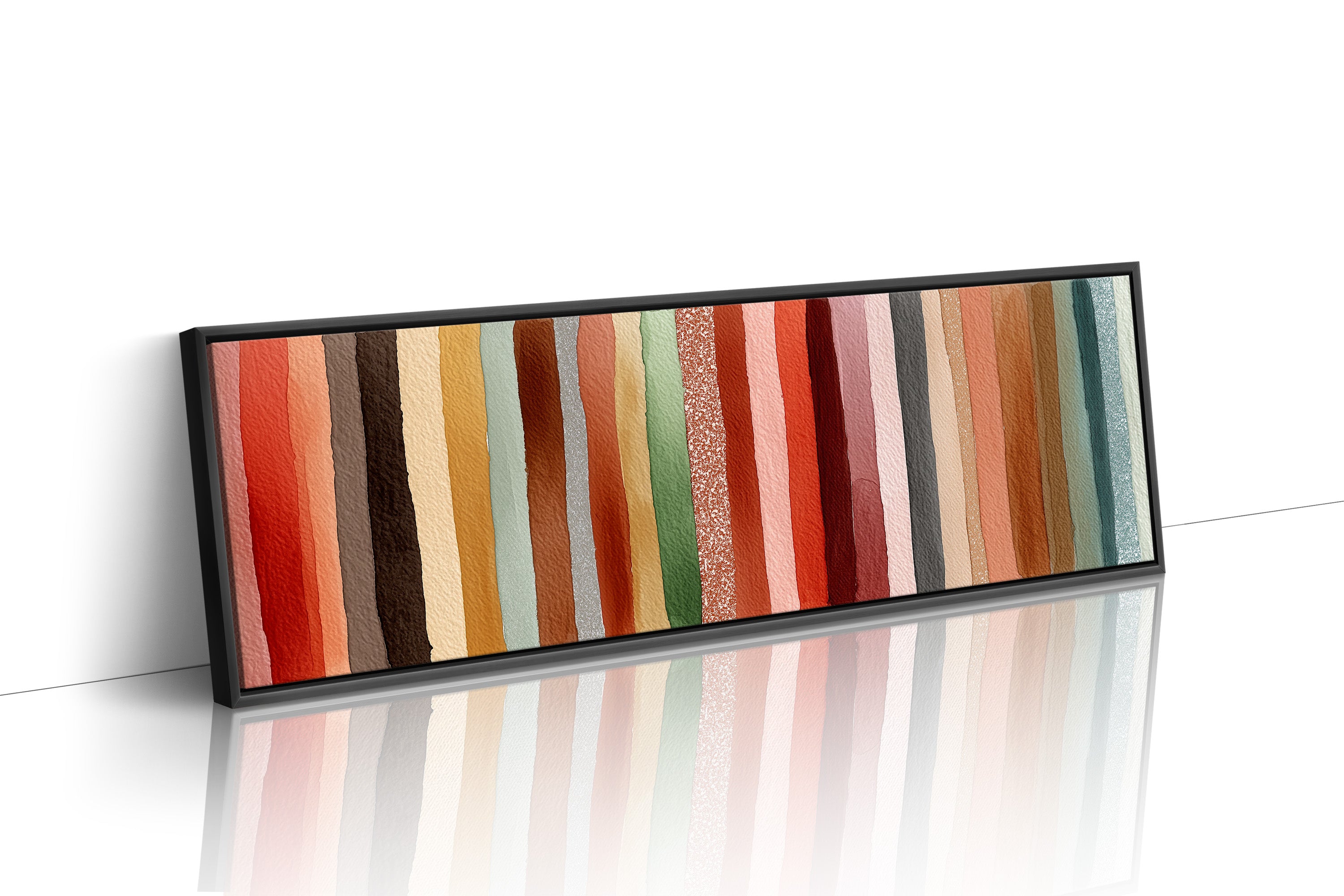 Earth Tone Watercolor Stripe Pattern