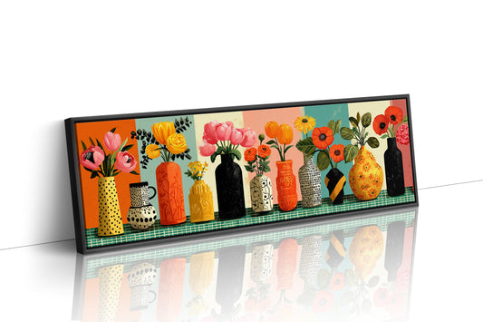 Vases of Sunlit Garden Color
