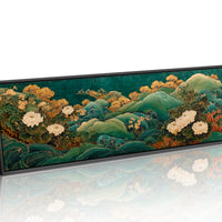 Golden Blooms Above Emerald Waves