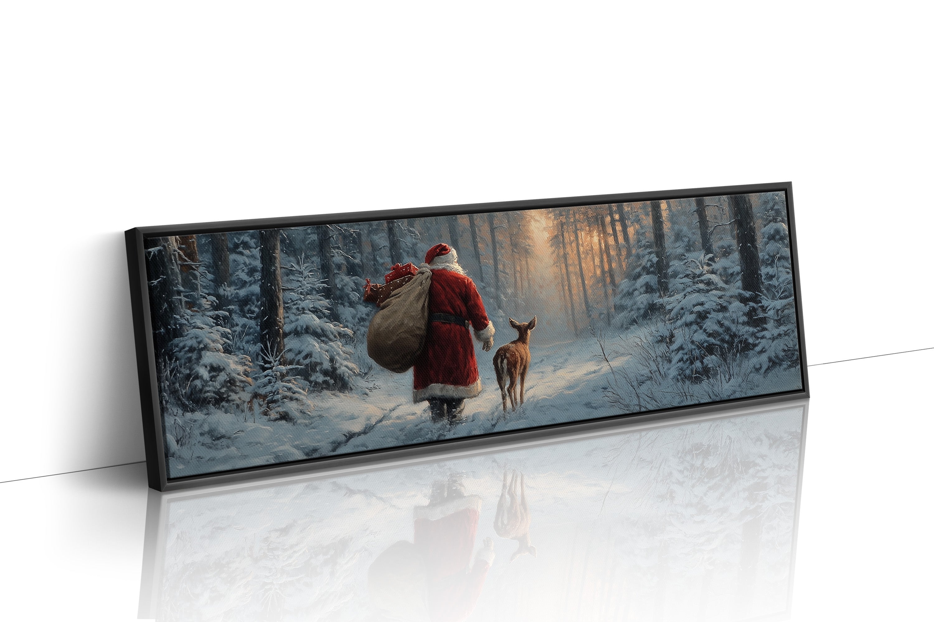 Santa’s Quiet Walk Through Winter Pines