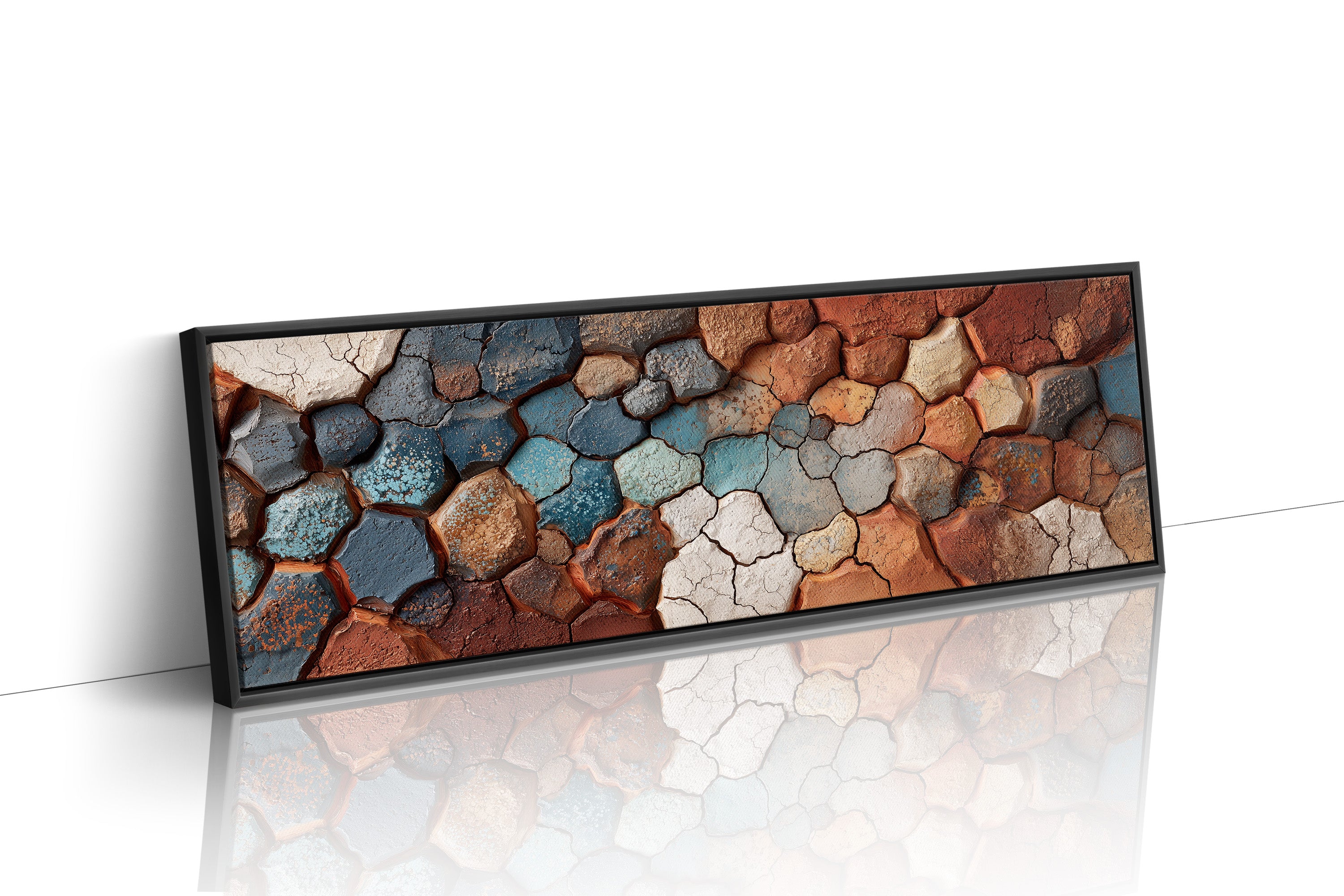Cracked Earth Mosaic in Desert Tones