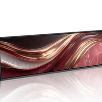 Flowing Copper Waves in Crimson Stone