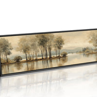 Quiet Lakeside Trees In Soft Golden Light