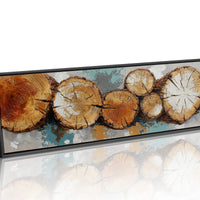 Rustic Wood Log Cross Section Wall Art