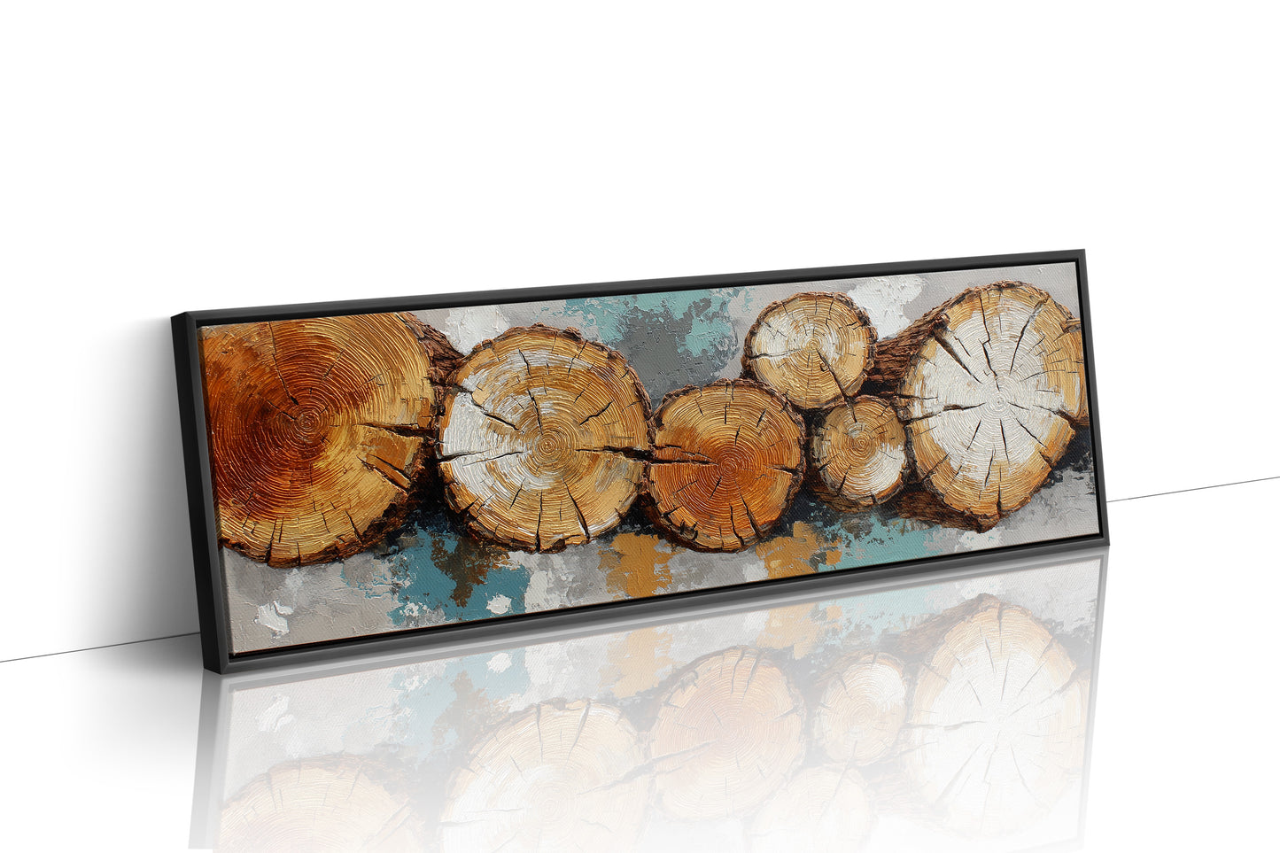 Rustic Wood Log Cross Section Wall Art