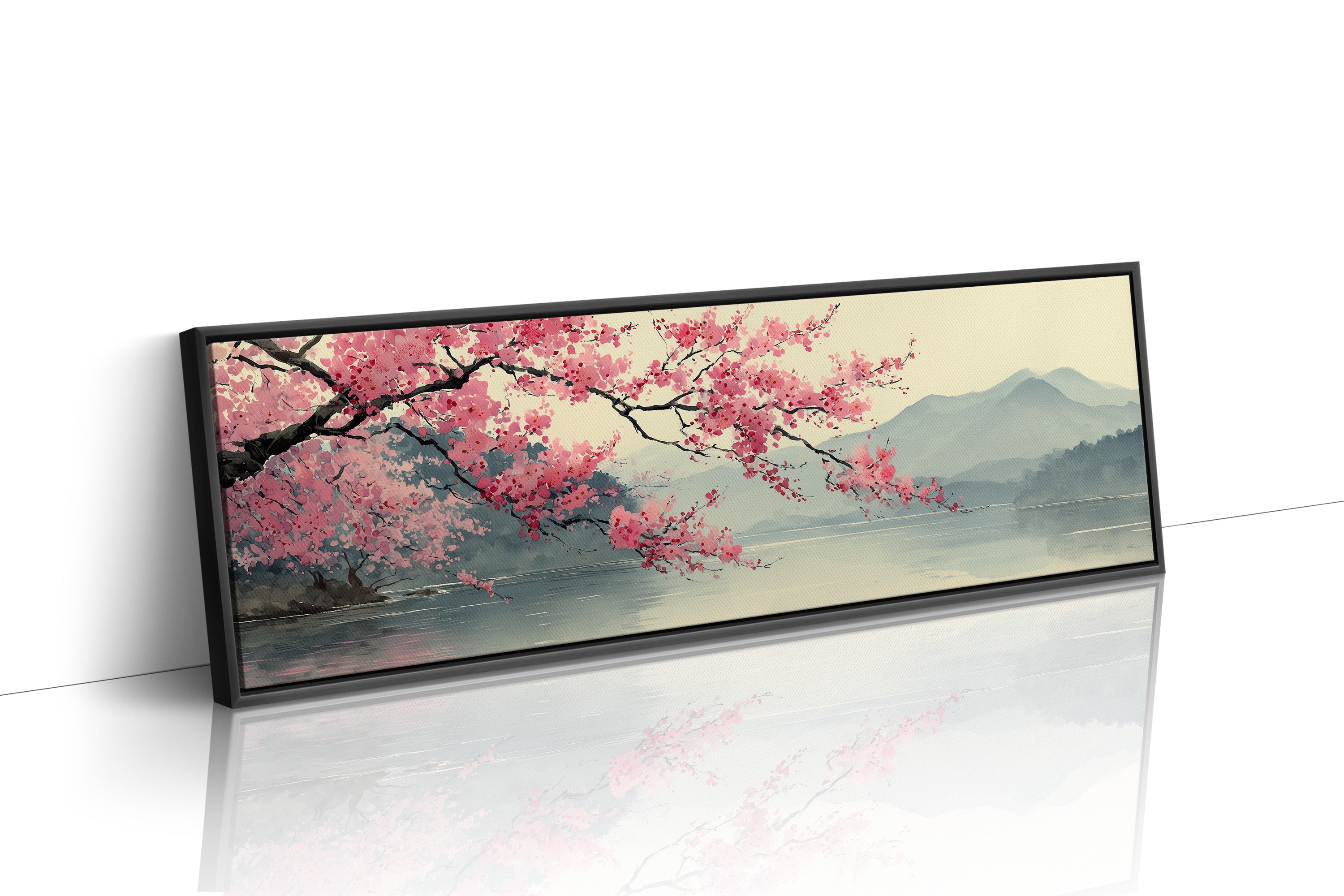 Cherry Blossoms Over Quiet Waters