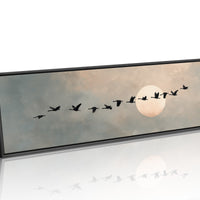 Wild Geese Crossing The Pale Moon
