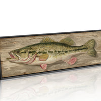 Largemouth Bass Over Rustic Wood