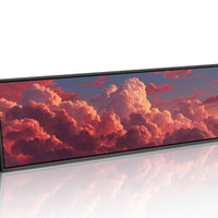 Crimson Clouds At Golden Sunset