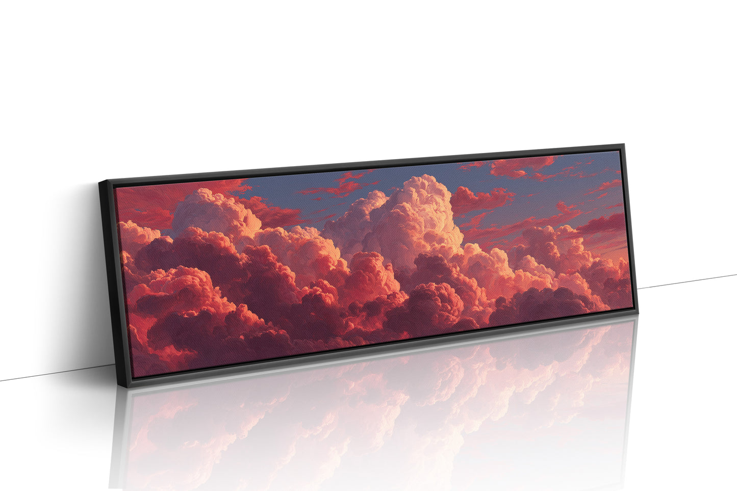 Crimson Clouds At Golden Sunset