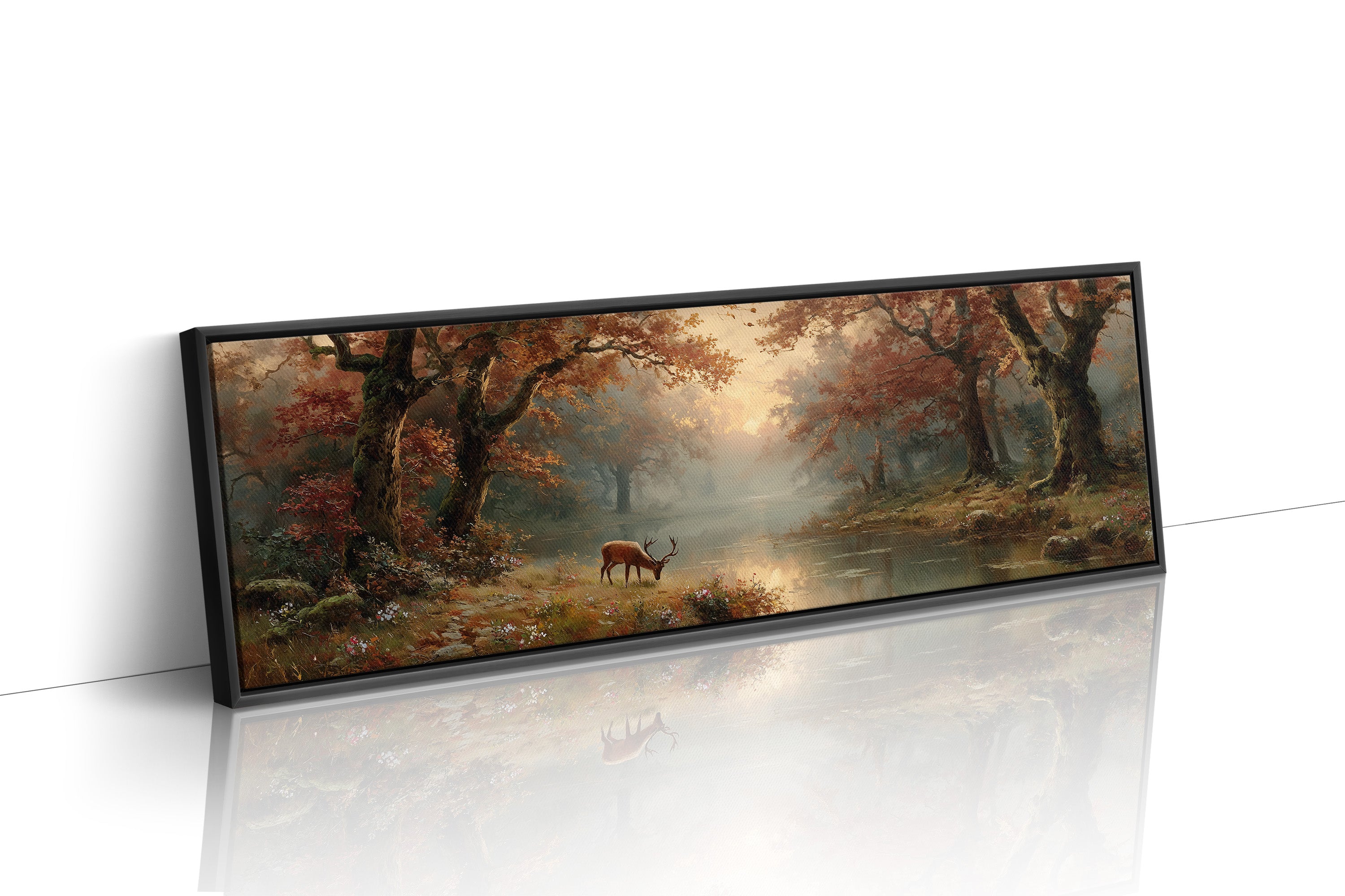 Autumn Stag By The Quiet Water