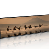 Cranes Rising Across Quiet Waters