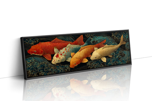 Koi Beneath the Midnight Waves