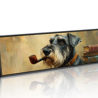 Scholarly Schnauzer With Pipe